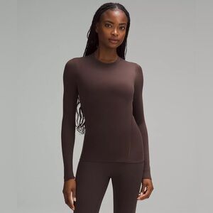 Lululemon Wundermost Ultra-Soft Nulu Long Sleeve Espresso Brown